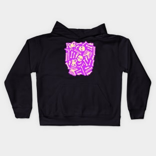 Halloween Skeleton Doodle Mash Up Kids Hoodie